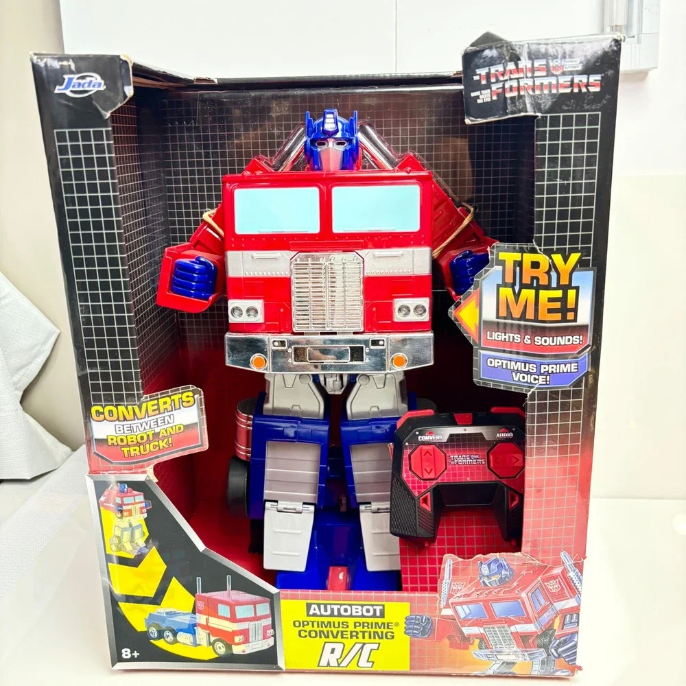 RC Transformers Optimus Prime Large Converting R/C Truck Robot Lights Sounds NIB